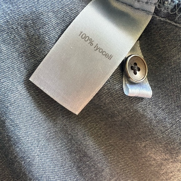 Maurices Small Denim Chambray Long Sleeve Button Up Shirt Bleached Dip Dye - Picture 6 of 7